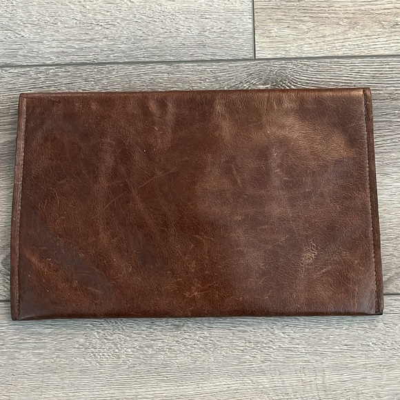 Briha Brown Leather Clutch - Picture 3 of 5